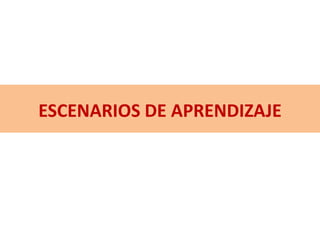 ESCENARIOS DE APRENDIZAJE
 