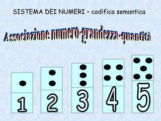 SISTEMA DEI NUMERI – codifica semantica
 