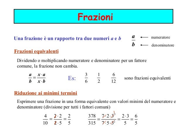 Ridurre Ai Minimi Termini Un Numero