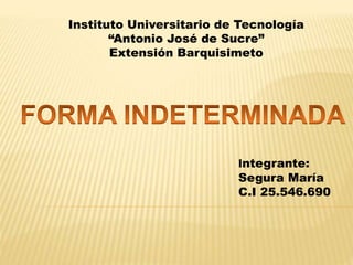Matematica forma indeterminada PPT