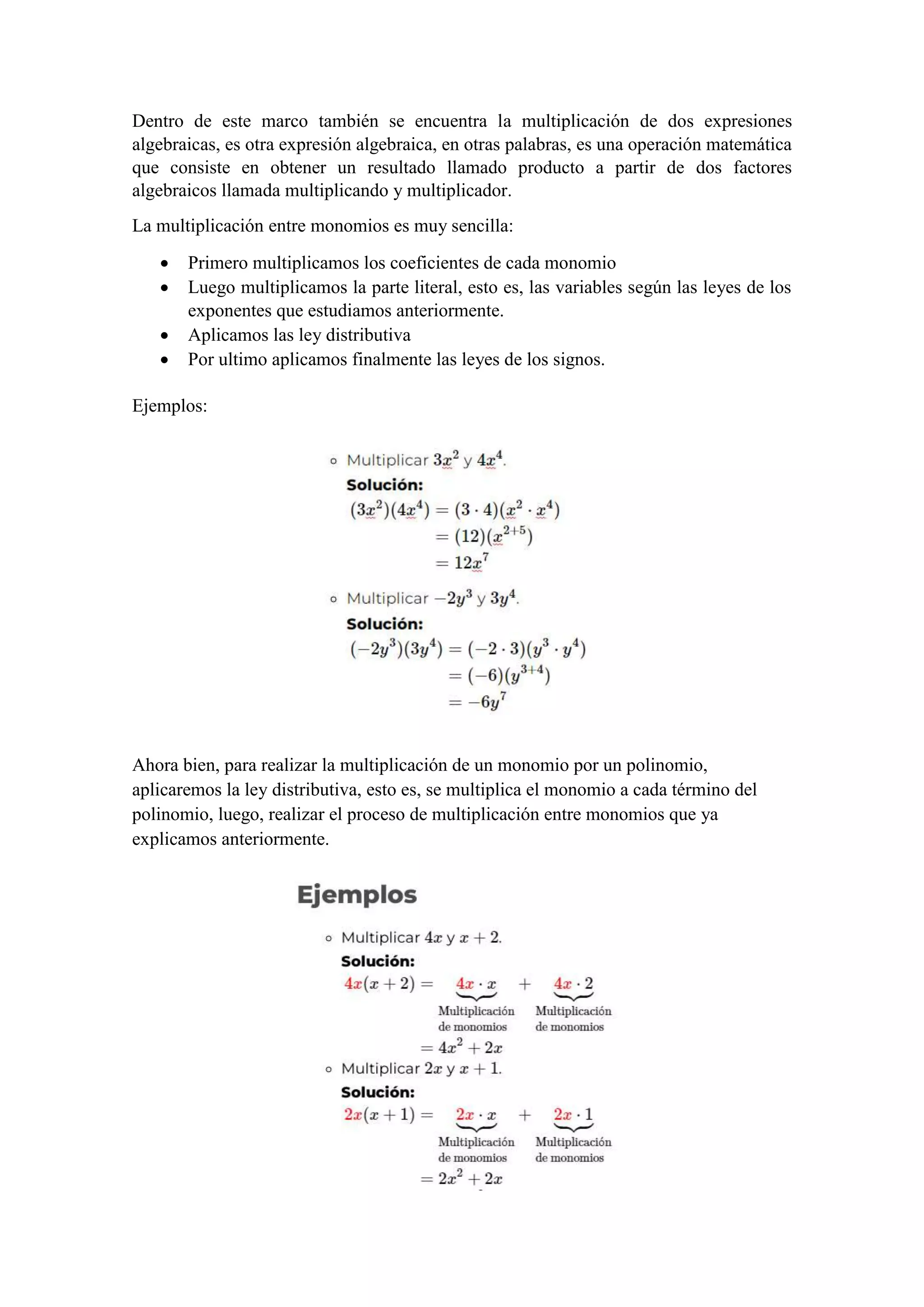 Expresiones algebraicas | DOCX