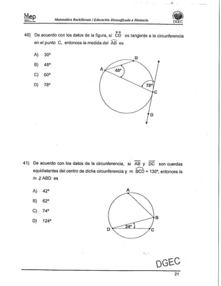 Examen Bachillerato Matemáticas 0-2013 
