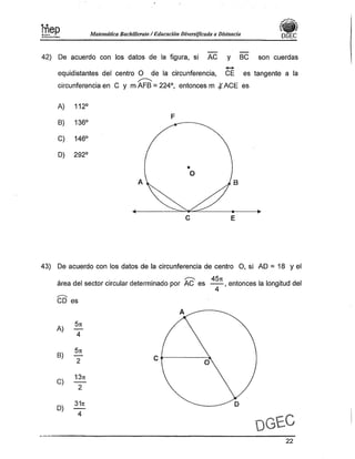 Examen Bachillerato Matemáticas 0-2013 