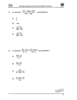 Examen Bachillerato Matemáticas 0-2013 