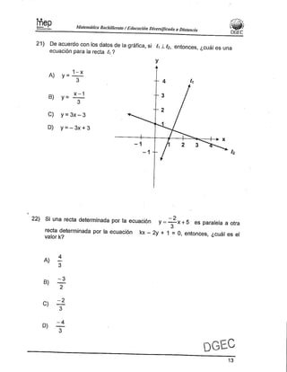 Examen Bachillerato Matemáticas 0-2013 