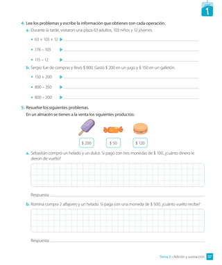 Matematica 3 básico cuaderno de ejercicios | PDF