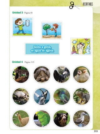 Recortables
213
Unidad 4 Página 115
Unidad 3 Página 81
Gota a gota,
el agua se agota
 