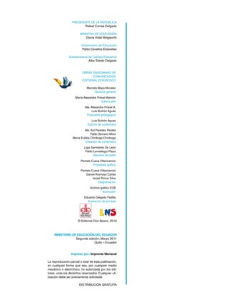 PRESIDENTE DE LA REPÚBLICA
                            Rafael Correa Delgado

                        MINISTRA DE EDUCACIÓ...