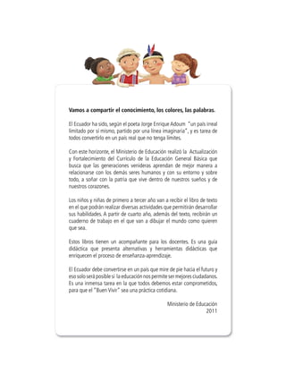 Vamos a compartir el conocimiento, los colores, las palabras.

El Ecuador ha sido, según el poeta Jorge Enrique Adoum “un ...