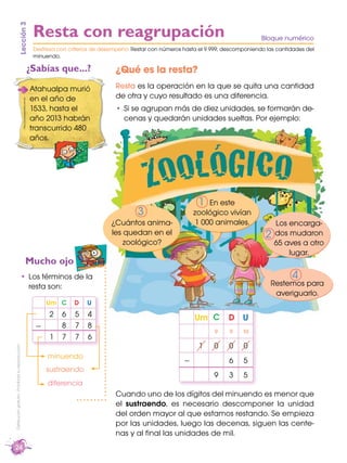 Resta con reagrupación
                           Lección 3
                                                              ...