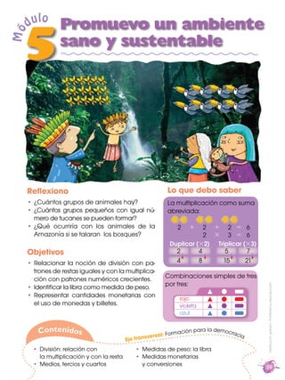 5
     d u lo     Promuevo un ambiente
Mó

                sano y sustentable




     Reﬂexiono                          ...