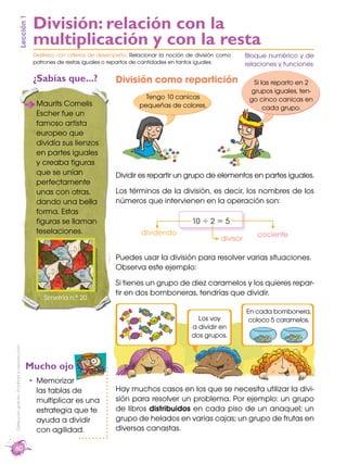 Lección 1                 División: relación con la
                                                     multiplicación y ...
