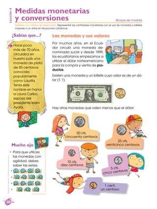 Lección 4                 Medidas monetarias
                                                     y conversiones          ...