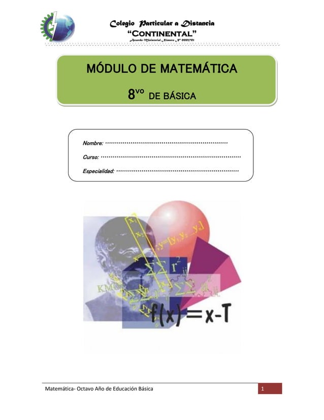 Modulo de Matematica 8 año | PDF | Primary Education | Education