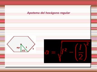 Apotema del hexágono regular
 