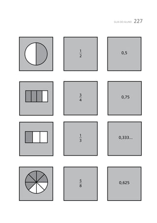 227GUIA DO ALUNO
1
2
3
4
0,5
0,75
5
8
1
3
0,625
0,333...
 