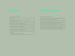 Ejecutarla Exáminar la solución
 