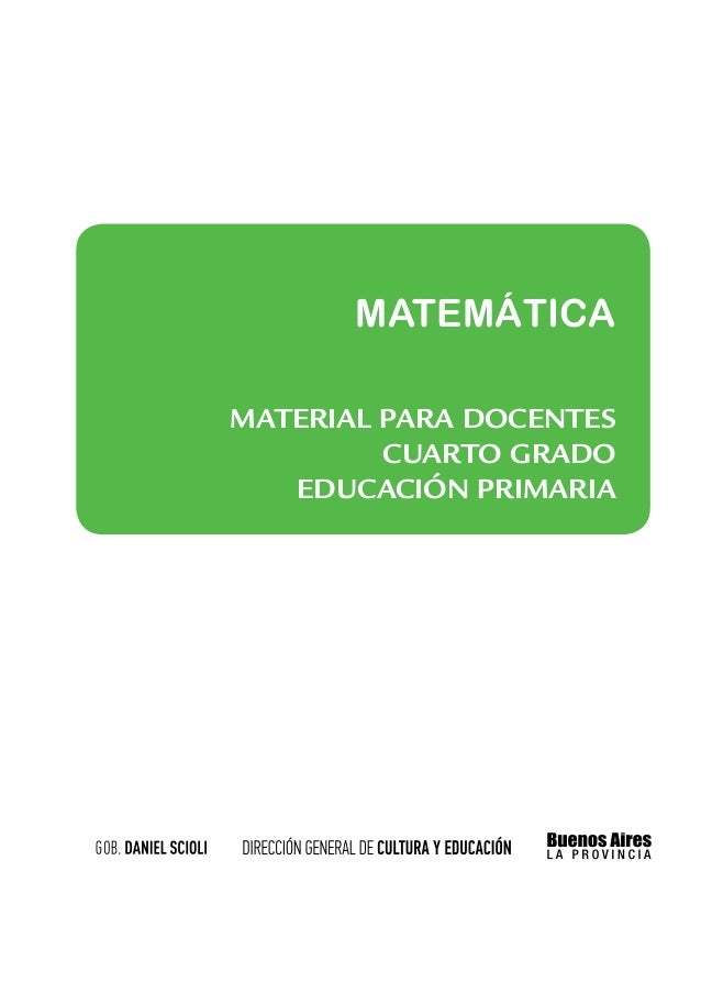Matematica cuarto grado Matematica cuarto grado