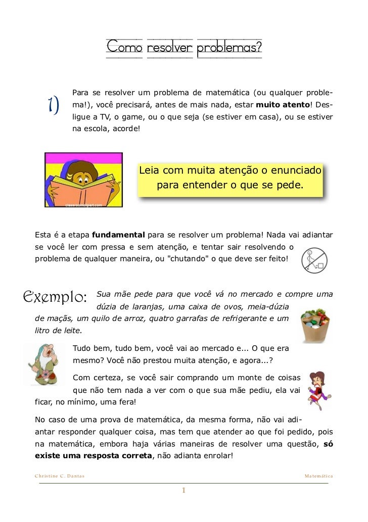 Problemas de matematica para resolver Problemas de matematica para resolver