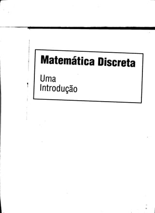 Matematica discreta uma introducao   edward r scheinerman