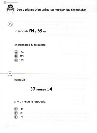 Matematica  ece 2014 2do grado