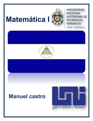 Manuel castro
Matemática I
 