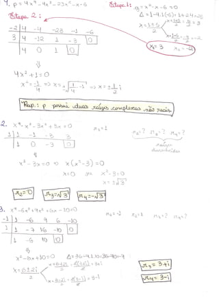 Roteiro de matemática - PU do 4º Bimestre de 2011
