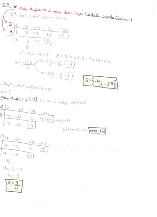 Roteiro de matemática - PU do 4º Bimestre de 2011