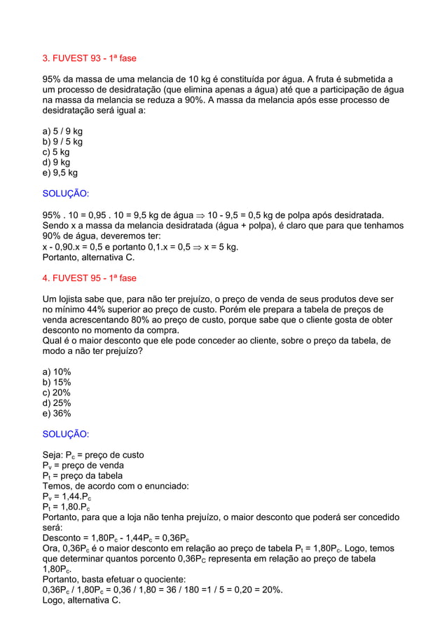 Matematica questões resolvidas i Matematica questões resolvidas i