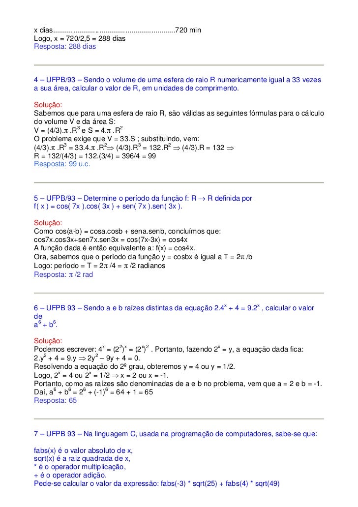 Matematica Questoes Resolvidas I Matematica Questoes Resolvidas I