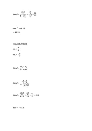 HALLAR EL ANGULO
 