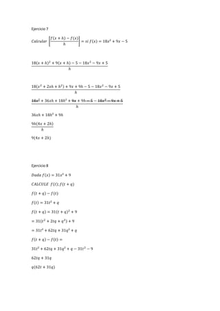 Ejercicio 7
Ejercicio 8
 