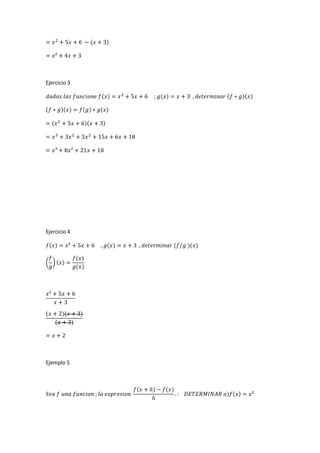 Ejercicio 3
Ejercicio 4
Ejemplo 5
 