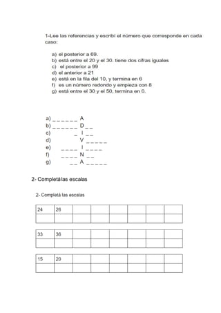 2- Completálas escalas
 