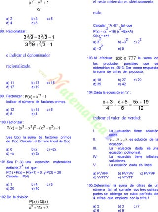 Matematicas 115 problemas resueltos de segundo de secundaria | PDF
