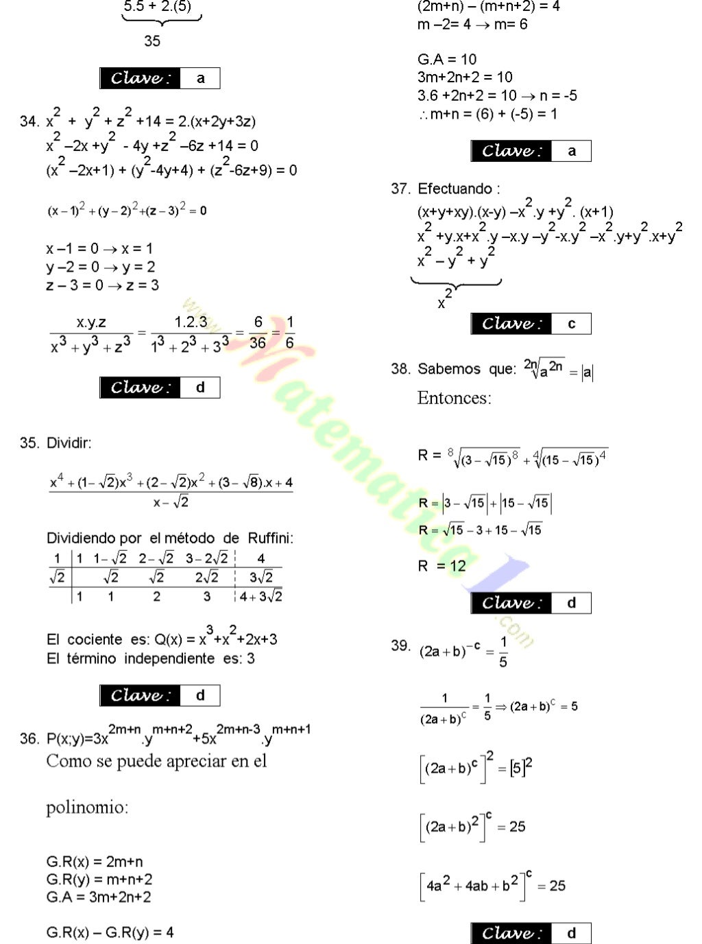 Matematicas 115 problemas resueltos de segundo de secundaria