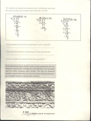 La enseñanza de las matematicas en la escuela primaria.TALLER PARA MAESTROS.primera parte