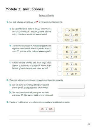 54
Módulo 3: Inecuaciones