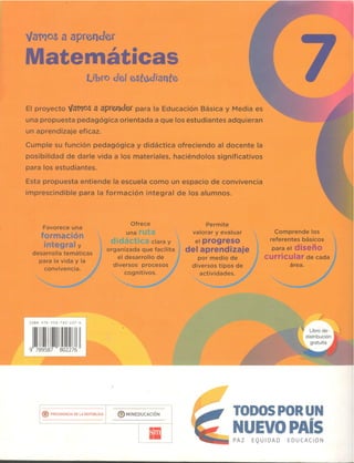 Matematicas 7 vamos a aprender