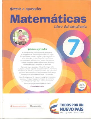 Matematicas 7 vamos a aprender