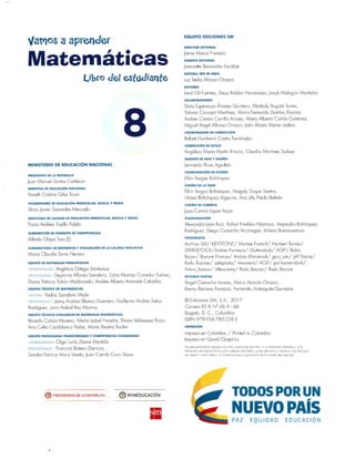 Matematicas 8 vamos a aprender