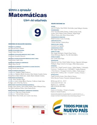 Matematicas 9 vamos a aprender