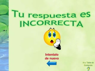 Intentalo
de nuevo
Ir a Tabla de
Contenido
 