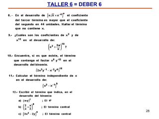 TALLER 6  = DEBER 6 