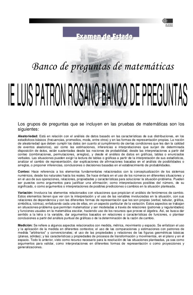 preguntas de matematicas icfes matematicas pre icfes 2010 preguntas de matematicas icfes matematicas pre icfes 2010