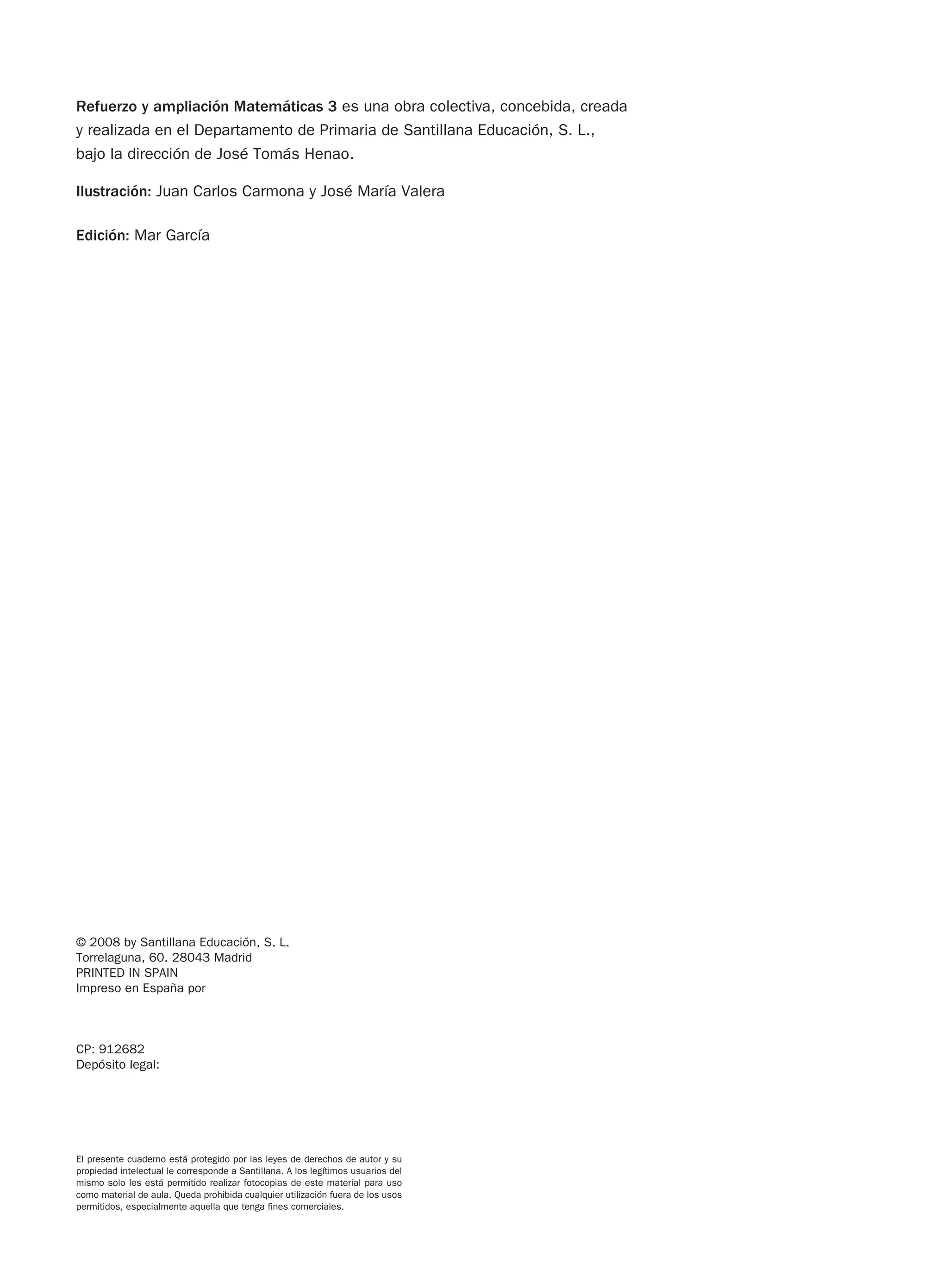 Matematicas refuerzo y ampliacion Santillana | PDF