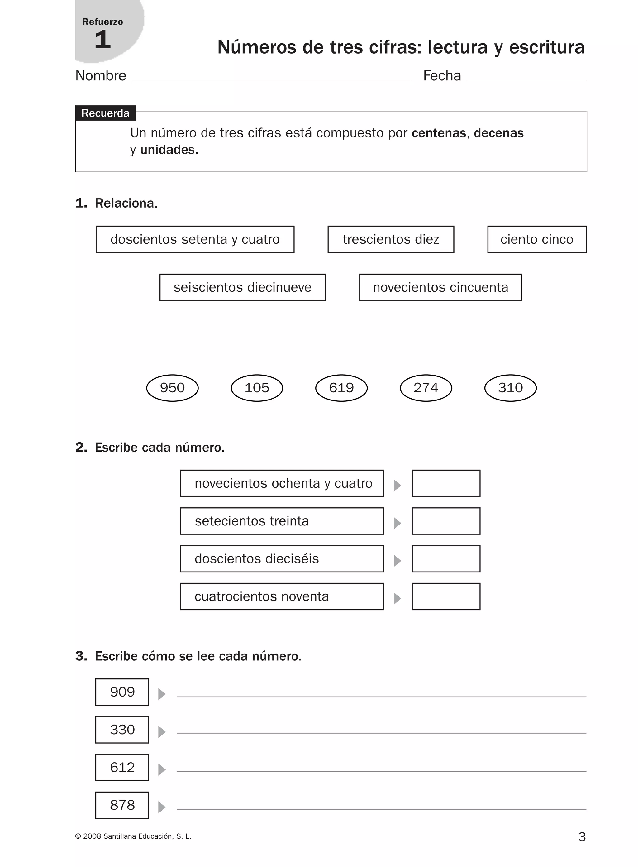 Matematicas refuerzo y ampliacion Santillana | PDF