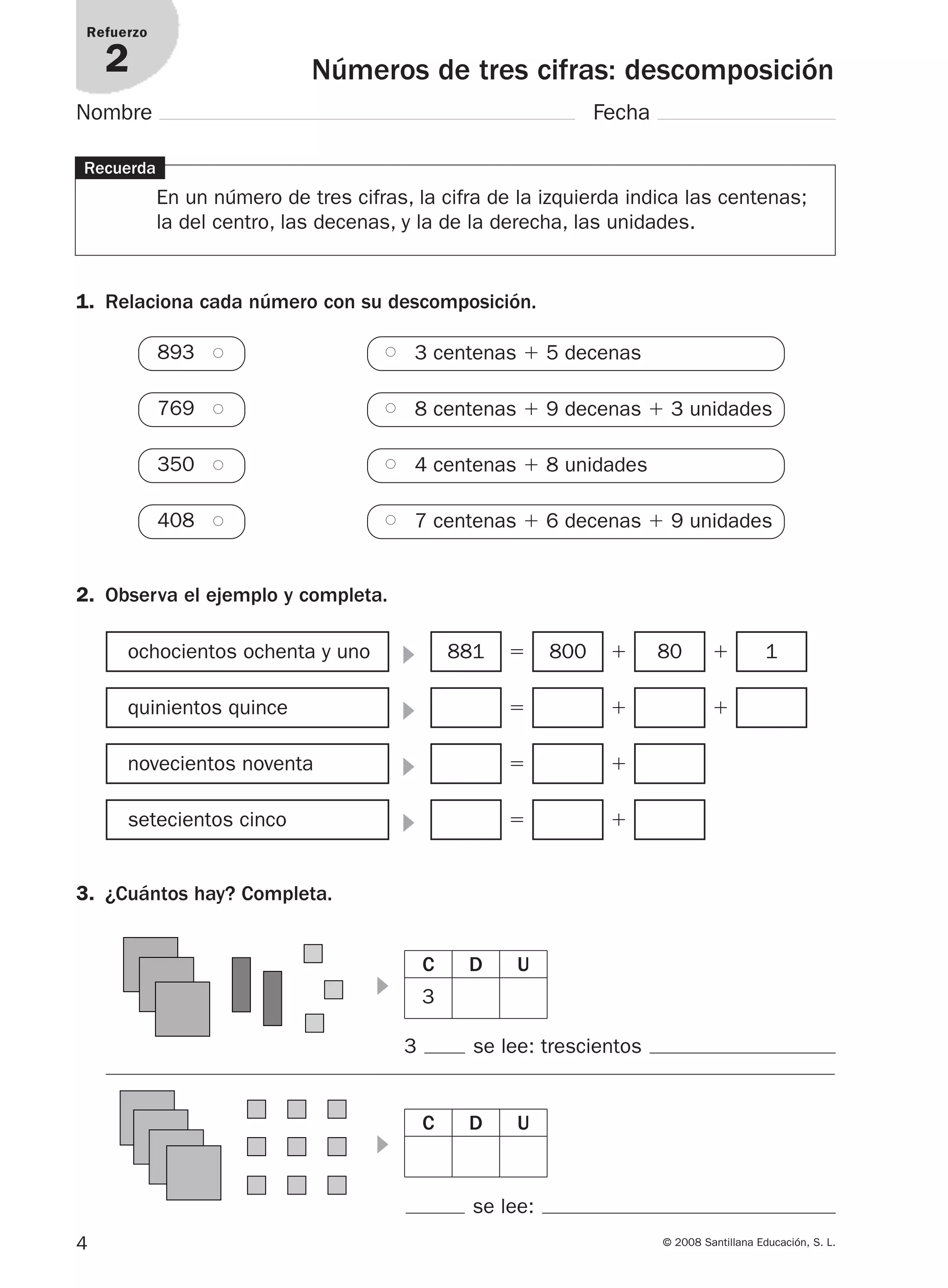Matematicas refuerzo y ampliacion Santillana | PDF