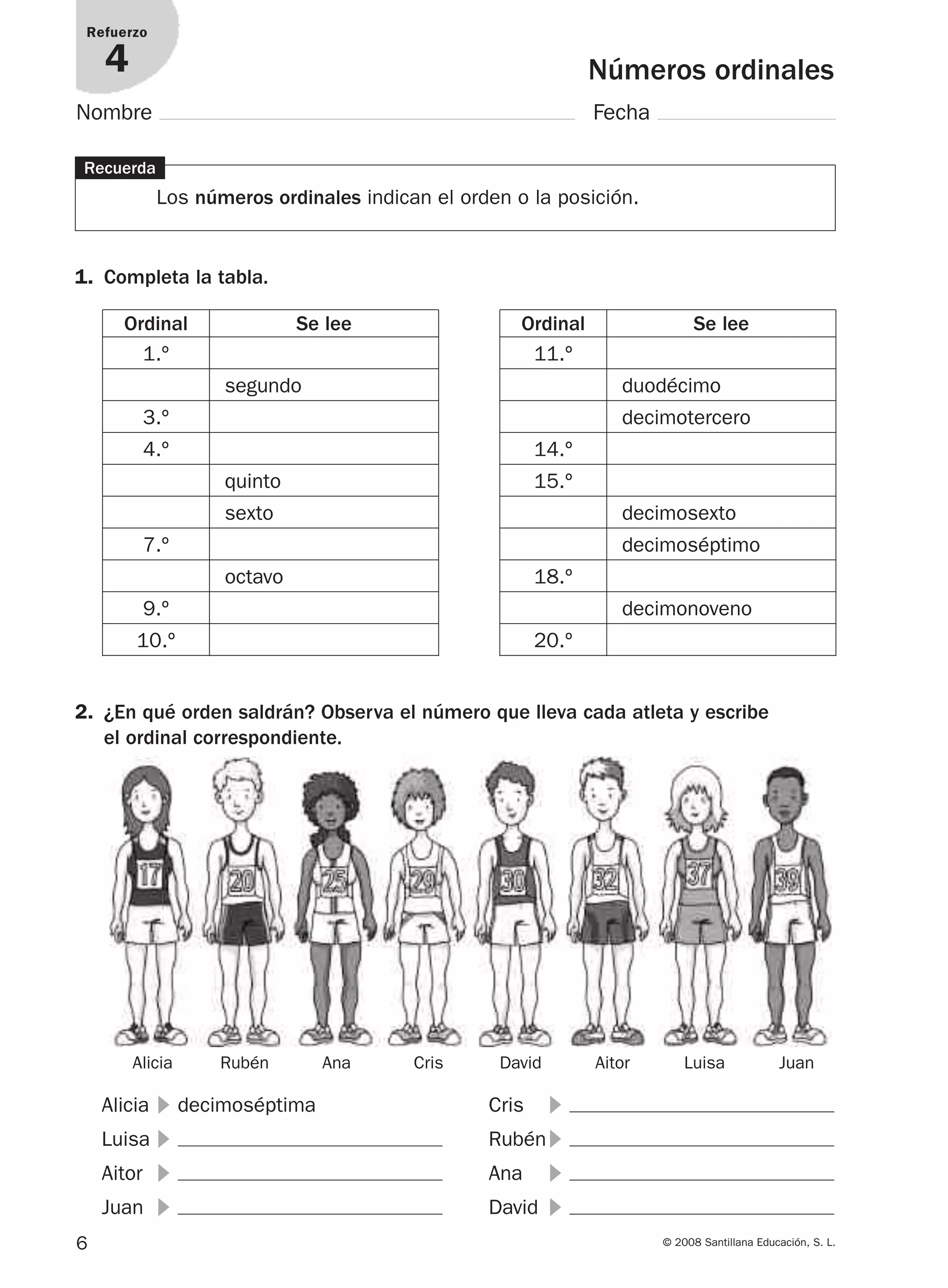 Matematicas refuerzo y ampliacion Santillana | PDF