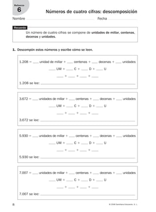 Matematicas refuerzo y ampliacion Santillana | PDF